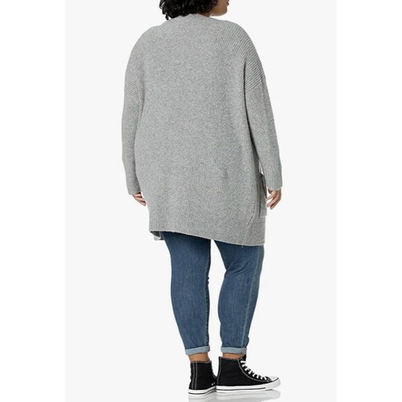 New Goodthreads Womens Cardigan Sweater XXL Gray Oversized Boucle Shaker Stitch - Picture 6 of 11